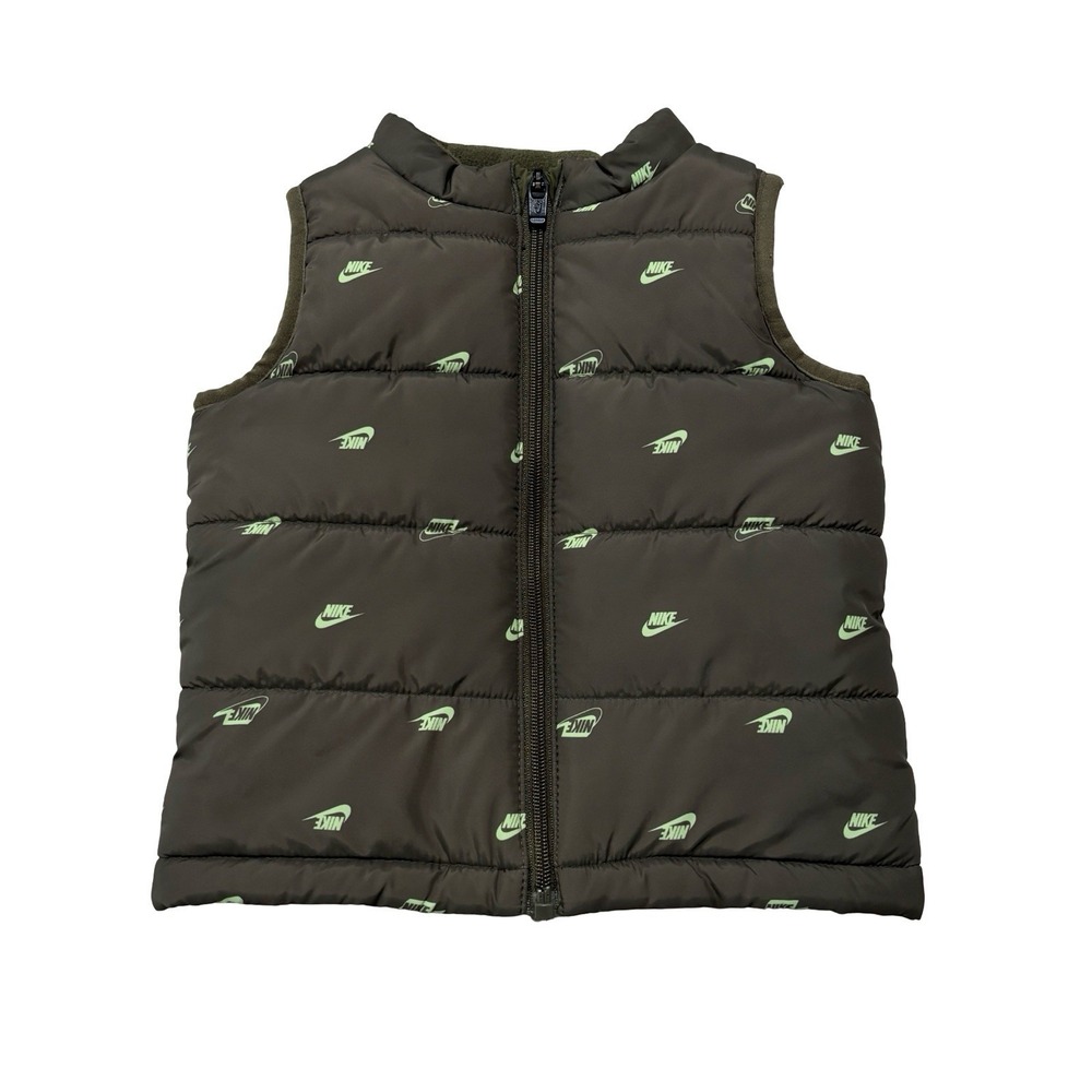 Nike Sportswear Toddler Kids Full Zip AOP Puffer Vest Size 18M 12 x 13